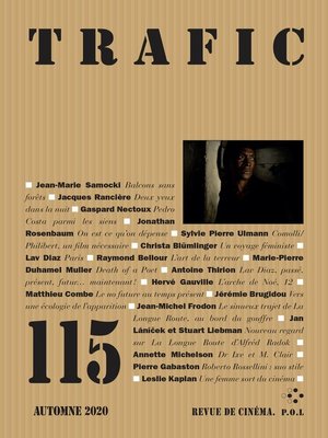 cover image of Trafic N° 115 (Automne 2020)